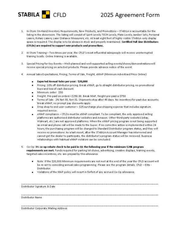 2025 CFLD Agreement Form - Tile