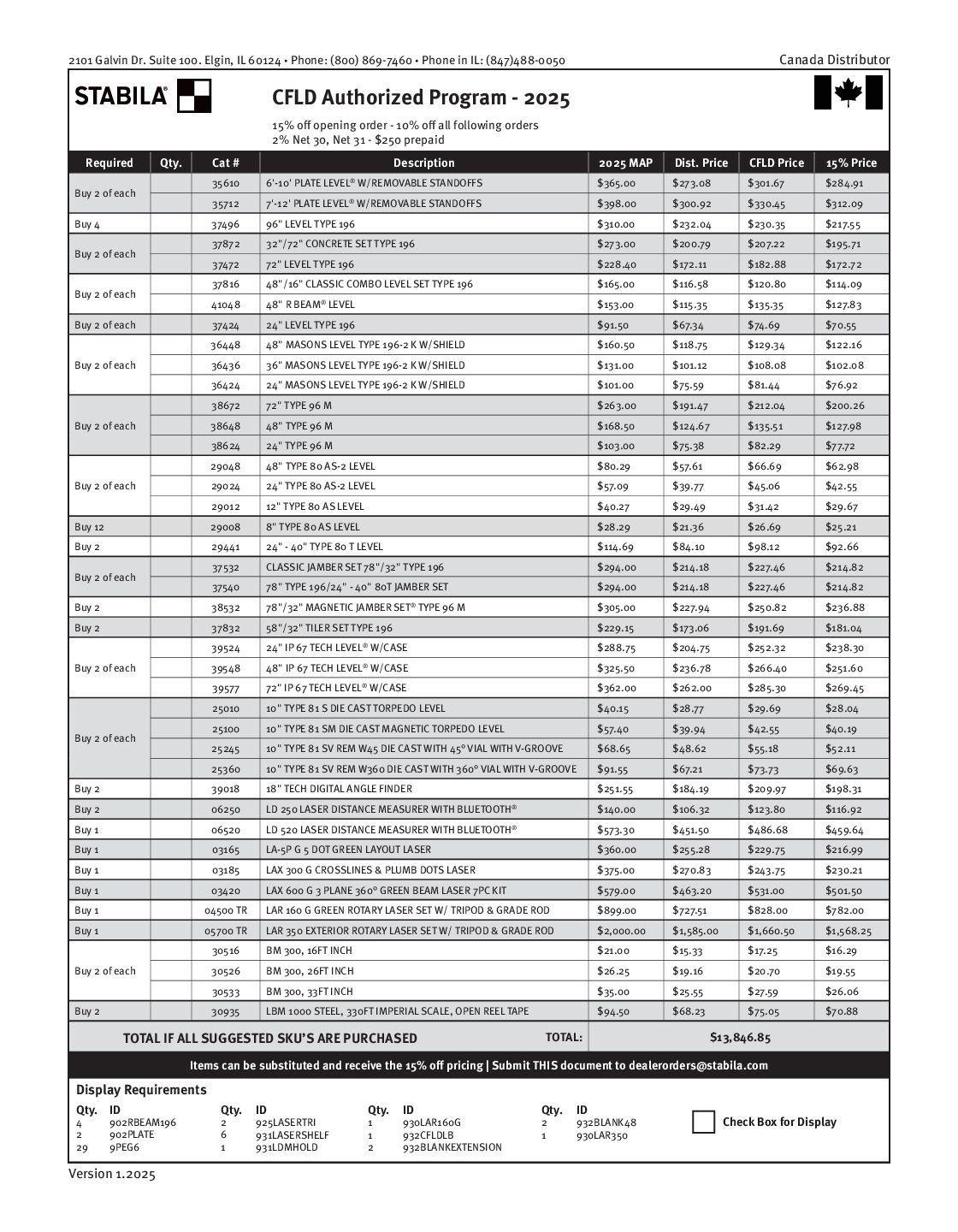 CFLD Authorized Program 2025 - Canada - Tile