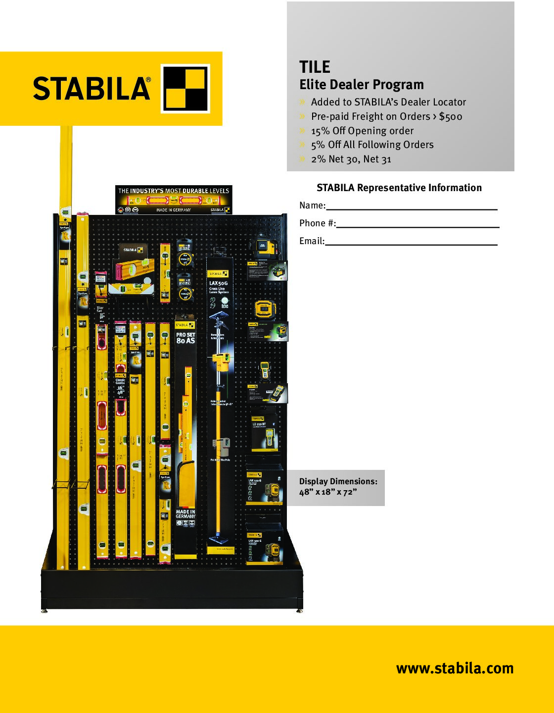 Elite Dealer 2025 Sell Sheet - Tile