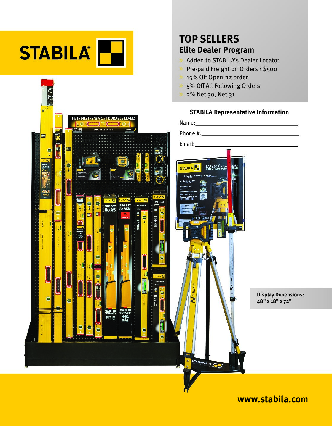 Elite Dealer 2025 Sell Sheet - Top Sellers