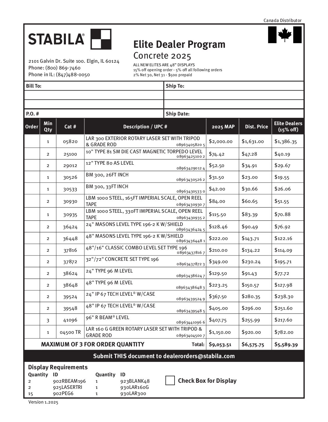 Elite Dealer Concrete 2025 - Canada - Tile