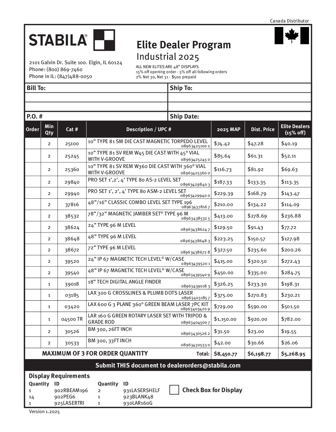 Elite Dealer Industrial 2025 - Canada - Tile