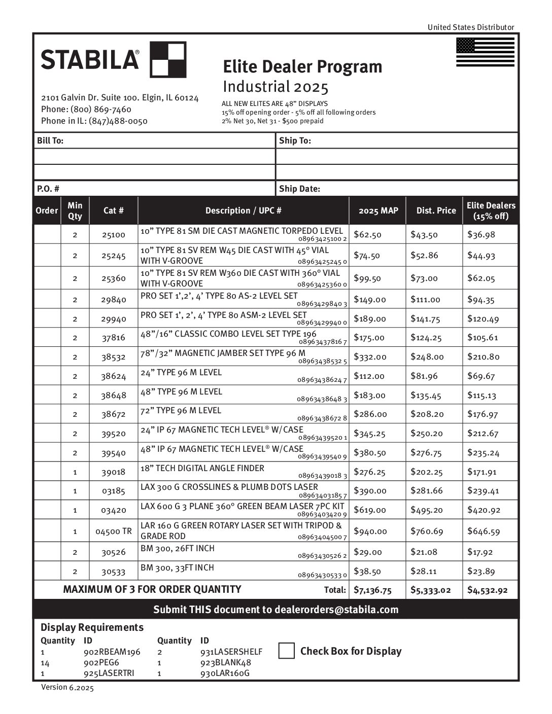 Elite Dealer Industrial 2025 - US - Tile