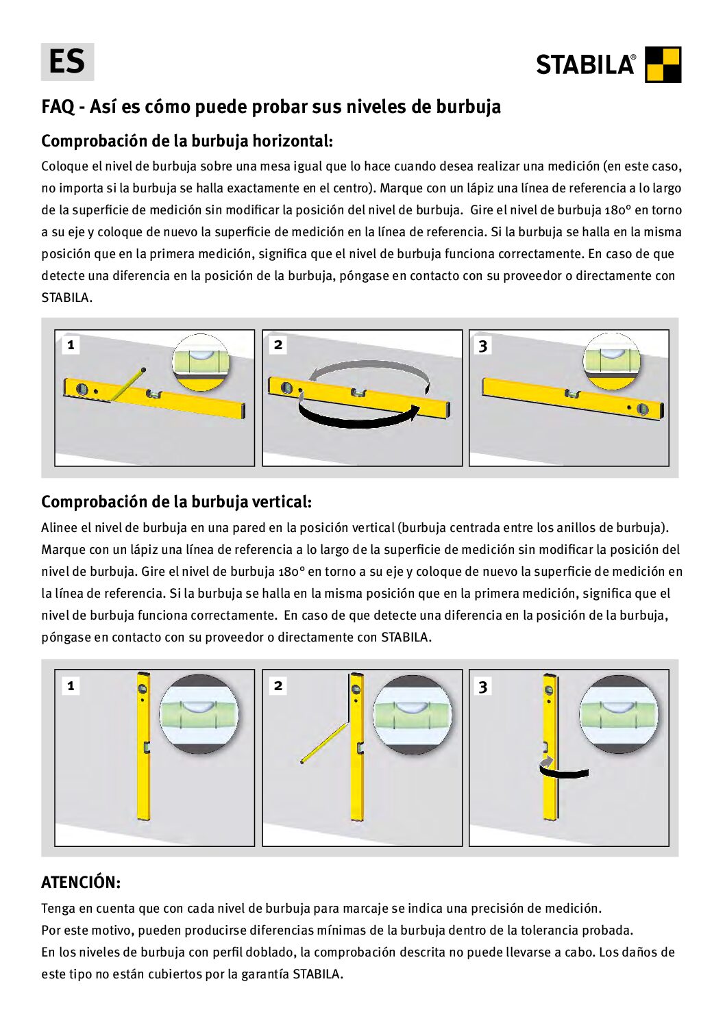 Level Check Product Flyer - Spanish