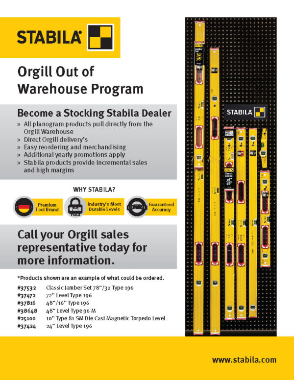 Orgill Warehouse Program Sell Sheet