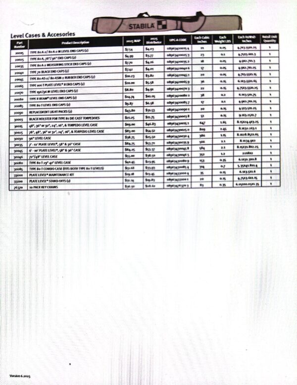 USA Price Sheets 2025 Q2 (Black and White)
