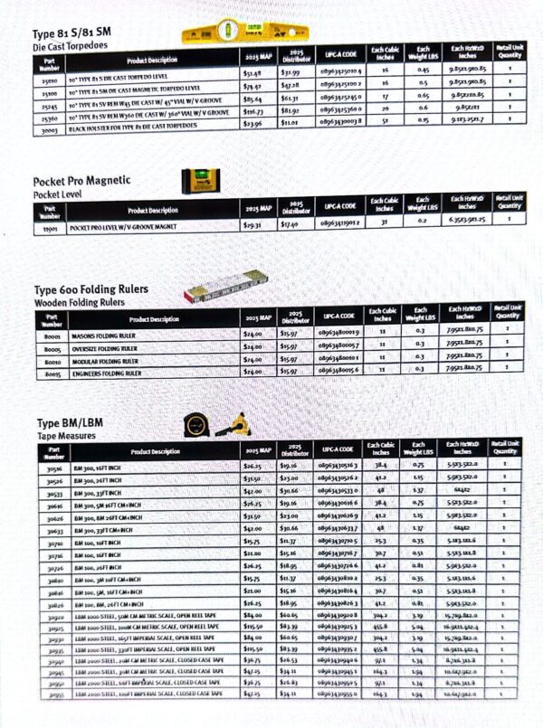 CAN Price Booklet - 2025 Q1
