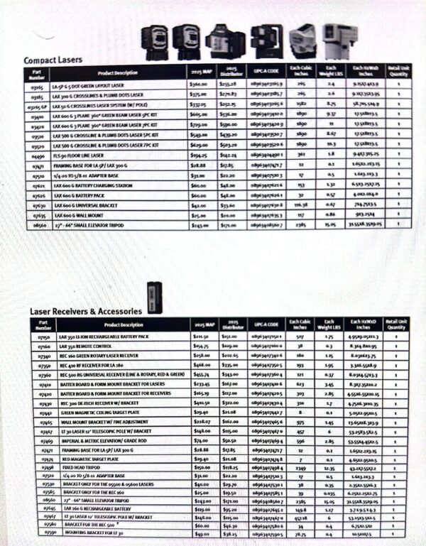 CAN Price Sheets 2025 Q1 (Black and White)