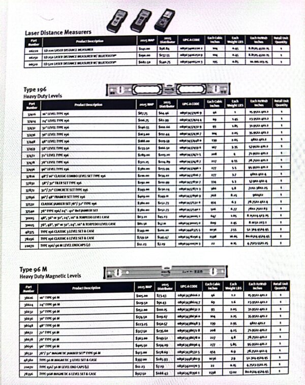 CAN Price Sheets 2025 Q1 (Black and White)