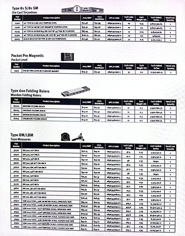 CAN Price Sheets 2025 Q1 (Black and White)
